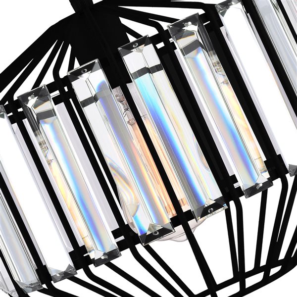 CWI Lighting Alethia 1 Light Down Pendant with Black finish