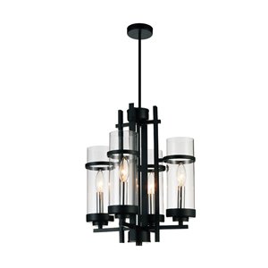 CWI Lighting Sierra 4 Light Up Mini Pendant with Black finish