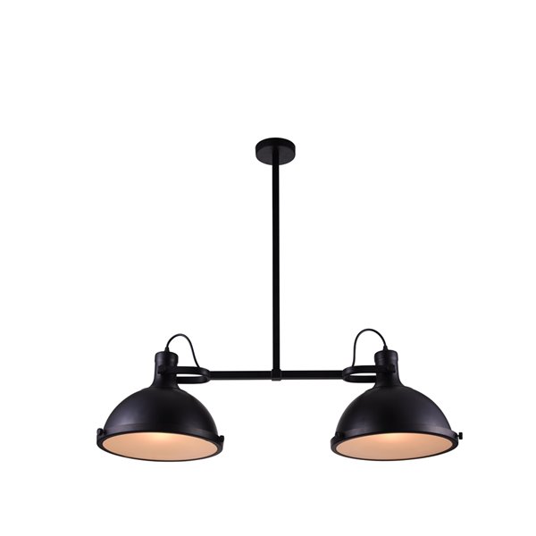 CWI Lighting Strum 2 Light Island Chandelier with Black finish