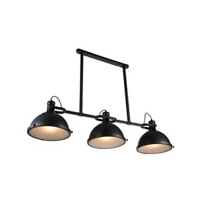 CWI Lighting Strum 3 Light Island Chandelier with Black finish