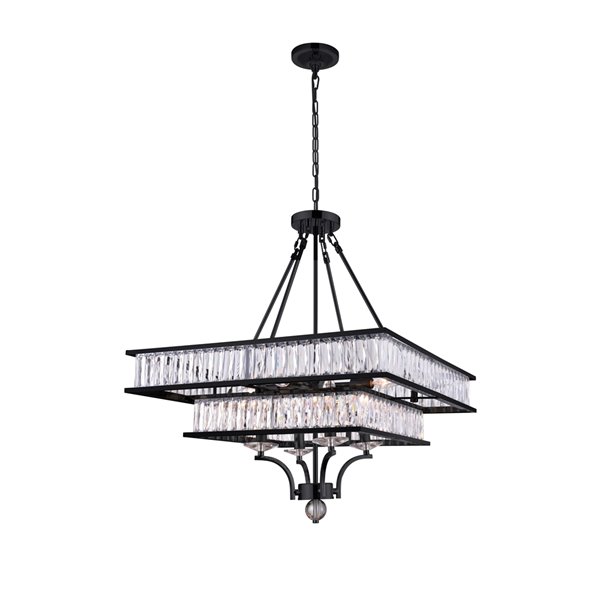 CWI Lighting Shalia 8 Light  Chandelier - Black finish