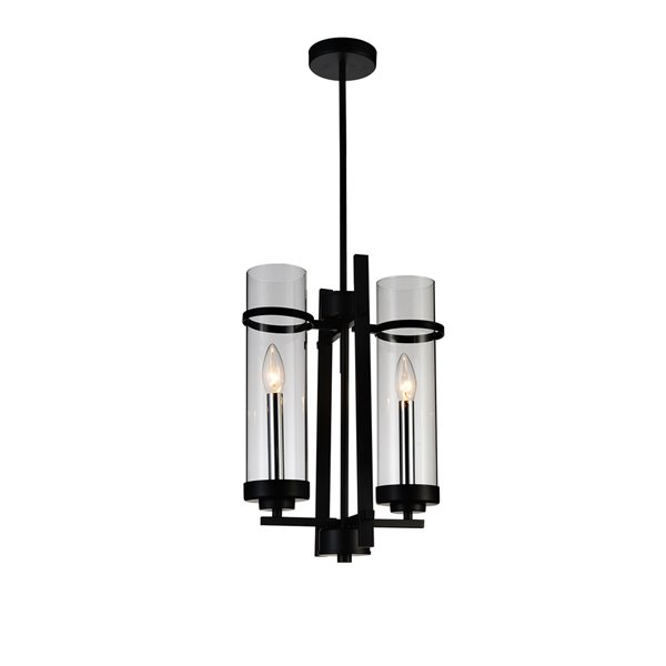 CWI Lighting Sierra 2 Light Up Mini Pendant with Black finish