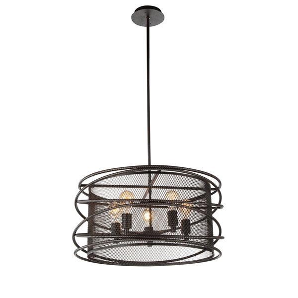 CWI Lighting Darya 5 Light Up Pendant with Brown finish
