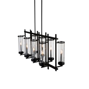 CWI Lighting Sierra 8 Light Up Chandelier - Black finish