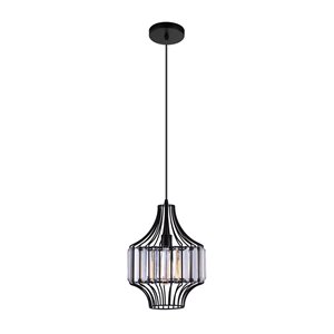 CWI Lighting Alethia 1 Light Down Pendant with Black finish