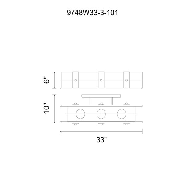 CWI Lighting Pago LED Vanity Light - Black finish