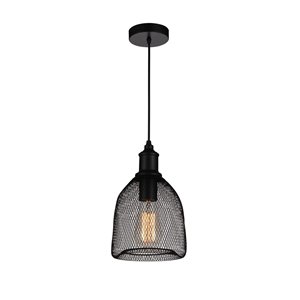 CWI Lighting Drea 1 Light Down Mini Pendant with Black finish