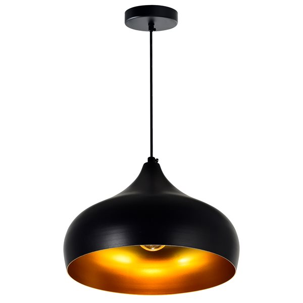 CWI Lighting Dynamic 1 Light Down Pendant with Black finish