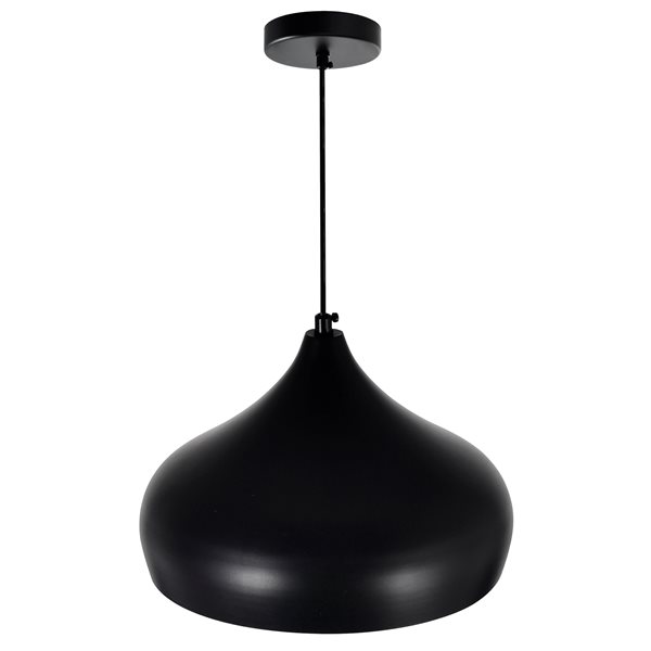 CWI Lighting Dynamic 1 Light Down Pendant with Black finish