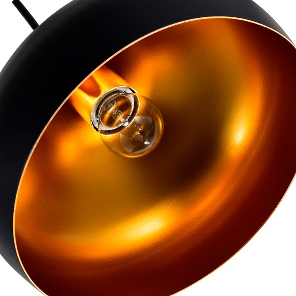 CWI Lighting Dynamic 1 Light Down Pendant with Black finish