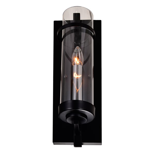 CWI Lighting Sierra 1 Light Wall Sconce - Black finish