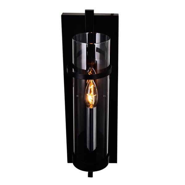 CWI Lighting Sierra 1 Light Wall Sconce - Black finish