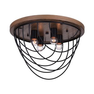 CWI Lighting Gala 4 Light  Flush Mount - Black finish