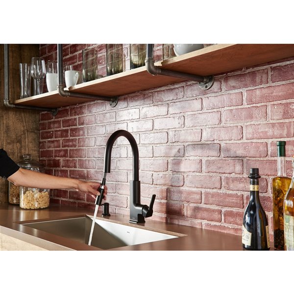 MOEN STo Pull-Down Kitchen and Bar Faucet - 1-Handle - Matte Black