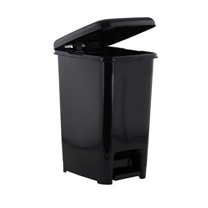 Poubelle à pédale de Superio, 64 L, 24,5 po, noir