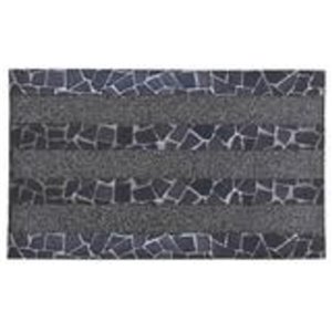 Paillasson rectangulaire de Superio, motif à chevron, 17 po x 29 po, gris