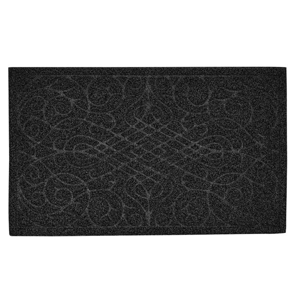 Paillasson rectangulaire de Superio, 17 po x 29 po, noir