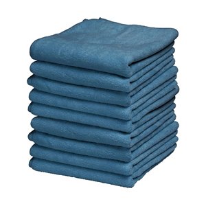Chiffons Miracle en microfibre bleu de Superio, 16 po, paquet de 25