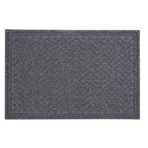 Paillasson en demi-cercle de Superio, 24 po x 34 po, gris