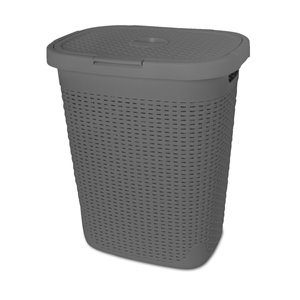 Superio Palm Luxe Laundry Hamper - 21-in x 17-in - Grey
