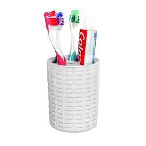 Superio Toothbrush and Toothpaste Holder - White