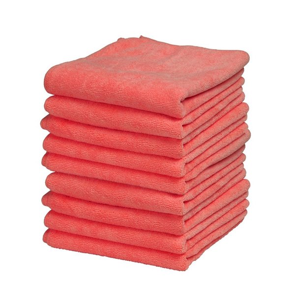 Superio Ultra Microfiber Miracle Cloths - 16-in - Red - Pack of 25