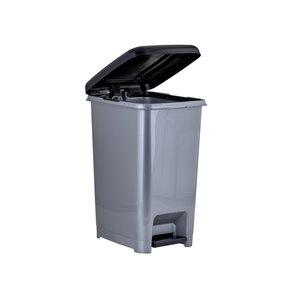 Superio Trash Can - Step Lid - 13-in - 10-L - Grey