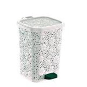 Superio Trash Can - Step Lid - 12-L - White