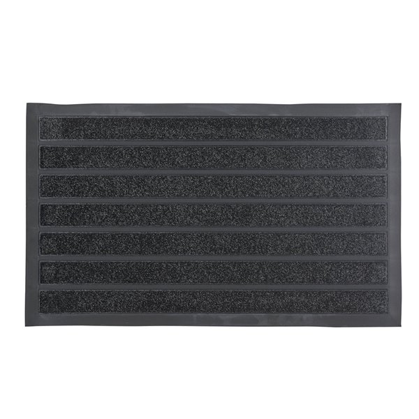 Superio Victorian Door Mat - 17-in x 29-in - Black