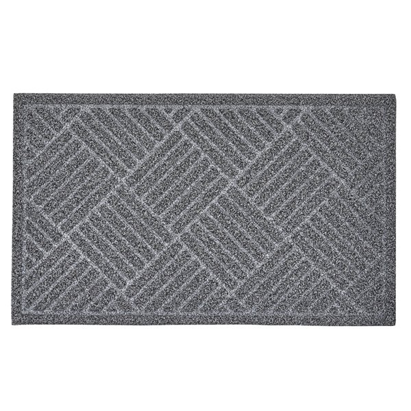 Paillasson rectangulaire de Superio, 17 po, gris