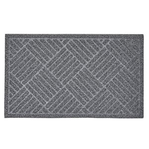 Superio Door Mat - Rectangular - 17-in x 29-in - Grey