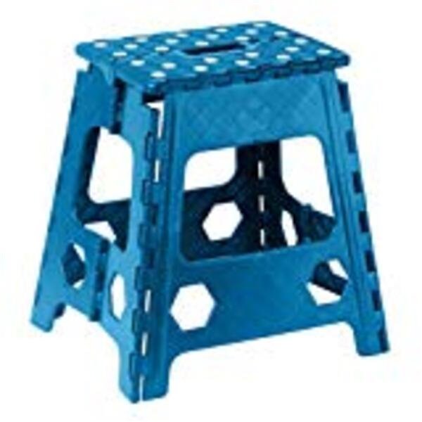 Superio Folding Step Stool - 15-in - Blue