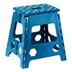 Superio Folding Step Stool - 15-in - Blue