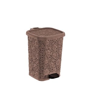 Superio Trash Can - Step Lid - 6-L - Brown