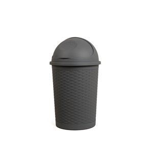 Superio Trash Can - Step Lid - 26-in - 10-L - Grey