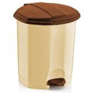 Superio Trash Can - Step Lid - 18-in - 50-L - Brown/Beige