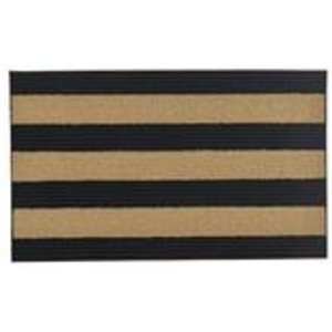 Superio Door Mat - Rectangular - 17-in x 29-in - Black/Beige