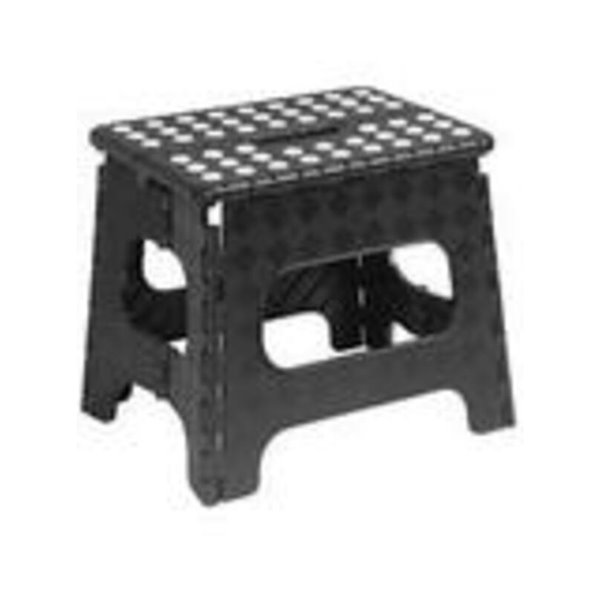 Superio Folding Step Stool - 11-in - Black