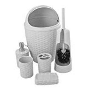 Ensemble de 6 accessoires pour salle de bains de Superio, blanc