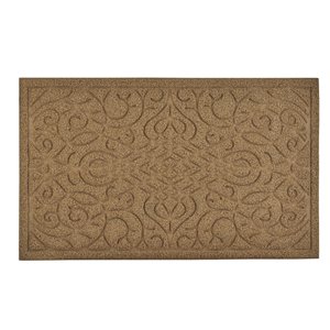 Paillasson victorien rectangulaire de Superio, 17 po x 29 po, beige