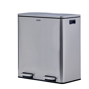 Poubelle en acier inoxydable à pédale de Superio, 60 L, 25,5 po