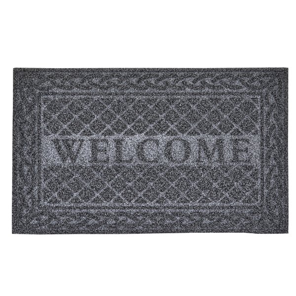 Superio Door Mat - Lattice Pattern - 17-in x 29-in - Grey