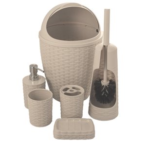 Ensemble de 6 accessoires pour salle de bains de Superio, beige