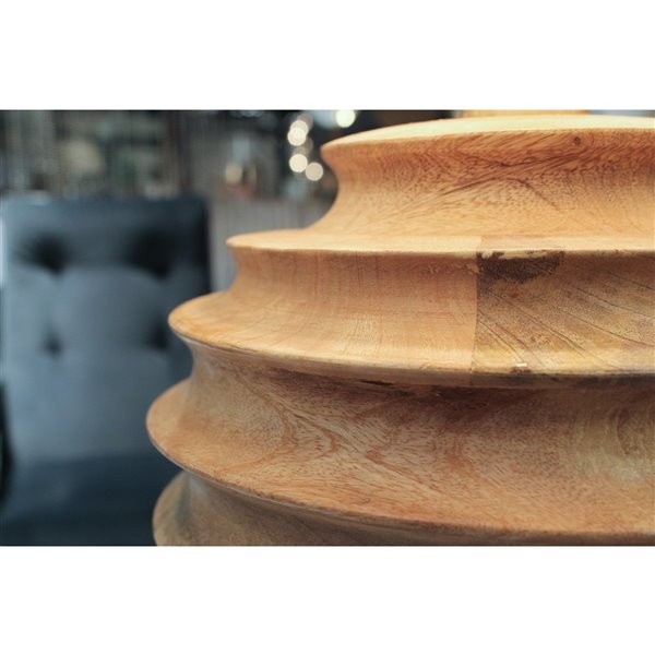 LH Imports Skye Table Lamp - Natural Wood