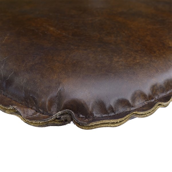 LH Imports Leather Cushion Seat - Vintage Brown