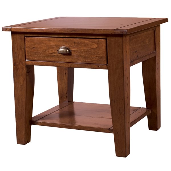 Lh Imports Pgt Irish Small Side Table With 1 Drawer Brown Red Ica033 Ad Rona