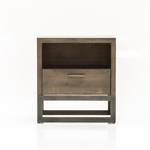 LH Imports Stark Nightstand - 1-Drawer - 21.7-in - Espresso