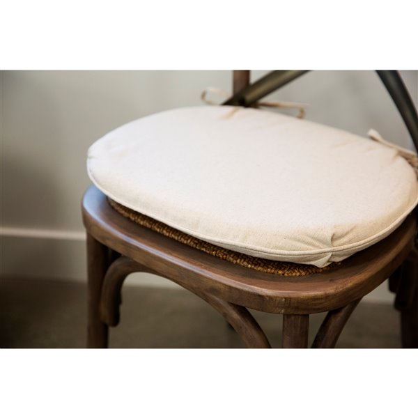 LH Imports Seat Cushion for Cross Back Chair - Linen