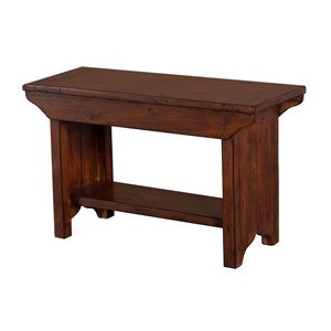 LH Imports PGT Small Bench - 31-in - Brown