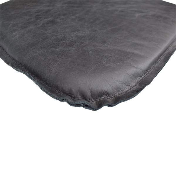 LH Imports Leather Cushion Seat - Antique Black